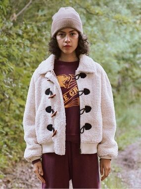 NWOT - THE GREAT. Faux Shearling Toggle Jacket Size 2 Medium